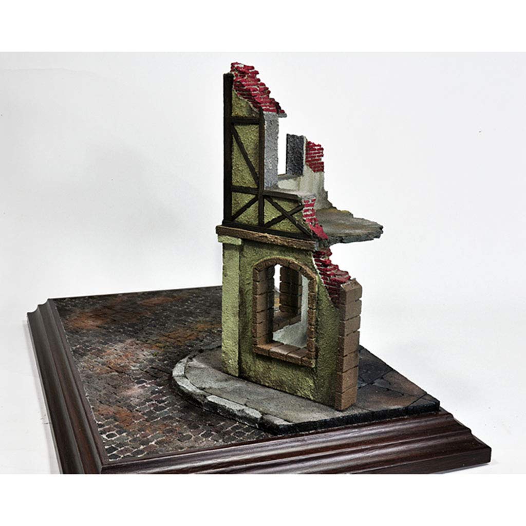 CravoFlow Edificio Rovine Scala 1:35 Diorama Wargame | legno e schiuma, per modellisti, paesaggio