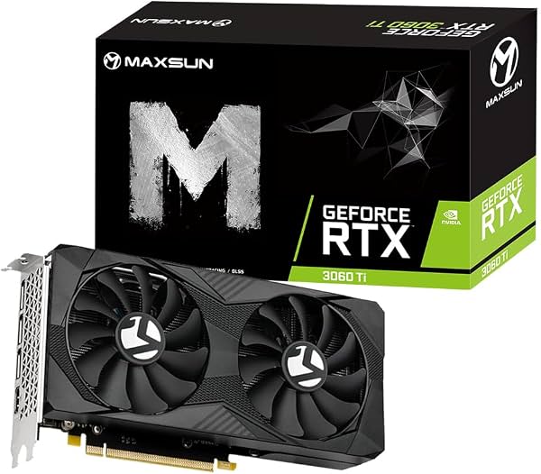 Tarjeta gráfica maxsun GeForce RTX 3060 Ti OC Edition 8G para gaming de computadora, PCI Express 4.0 x16 HDMI 2.1 GPU (GDDR6 8G)