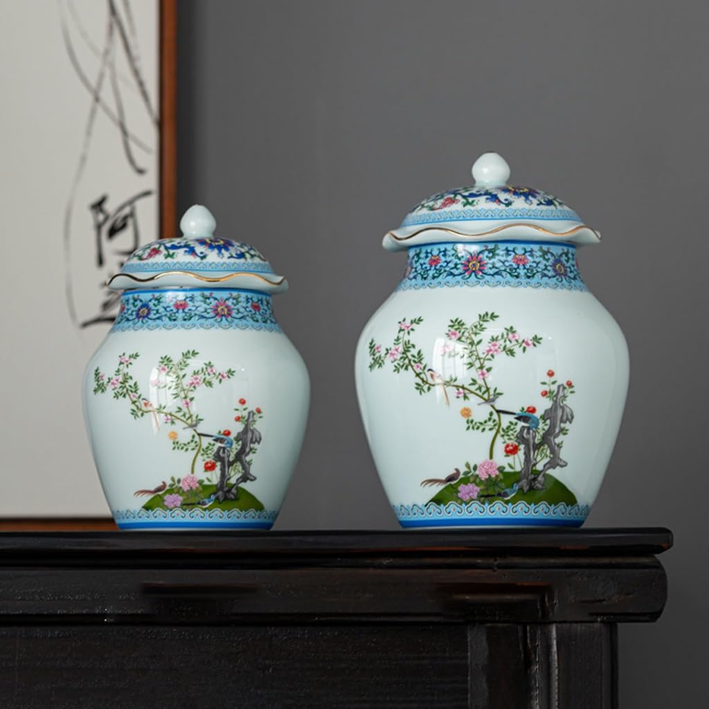 XYNSNDB Ceramiczne puszki na herbatę w słoiku z cukrem, pomalowane na złoto, zamknięte, pojemniki do przechowywania, dekoracje domowe Pojemnik na herbatę