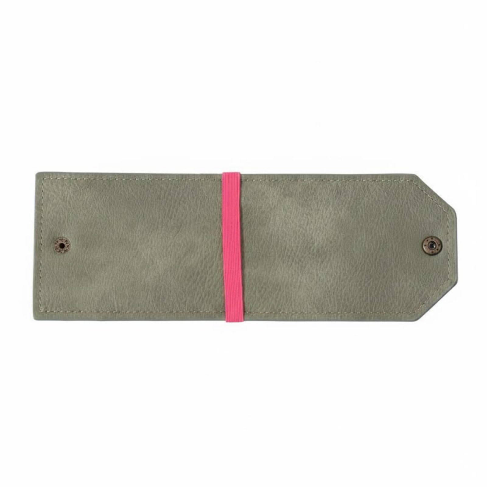 Secure Snap Closure Money Wrap Wallet Long-Lasting Material Fast Reach Currency Holder Lightweight Compact Leather Wallet for Travel, Green | Wallets | Womens Accessories-image-30