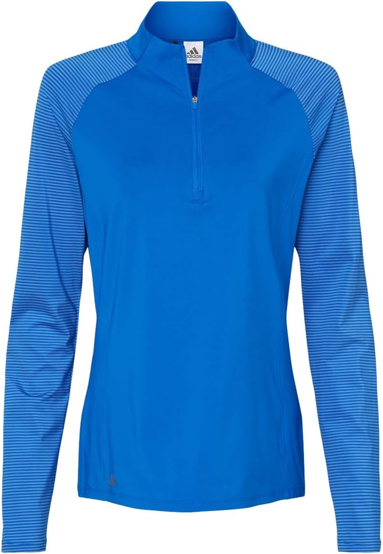 Adidas Women's Stripe Block Quarter-Zip Pullover With Custom Embroidery