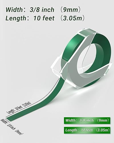 Miniatura 8 de Zodzi Fabricante de etiquetas en relieve con 5 cintas negras 1 rosa 2 azul 2 verde 1 amarillo 1 cintas rojas