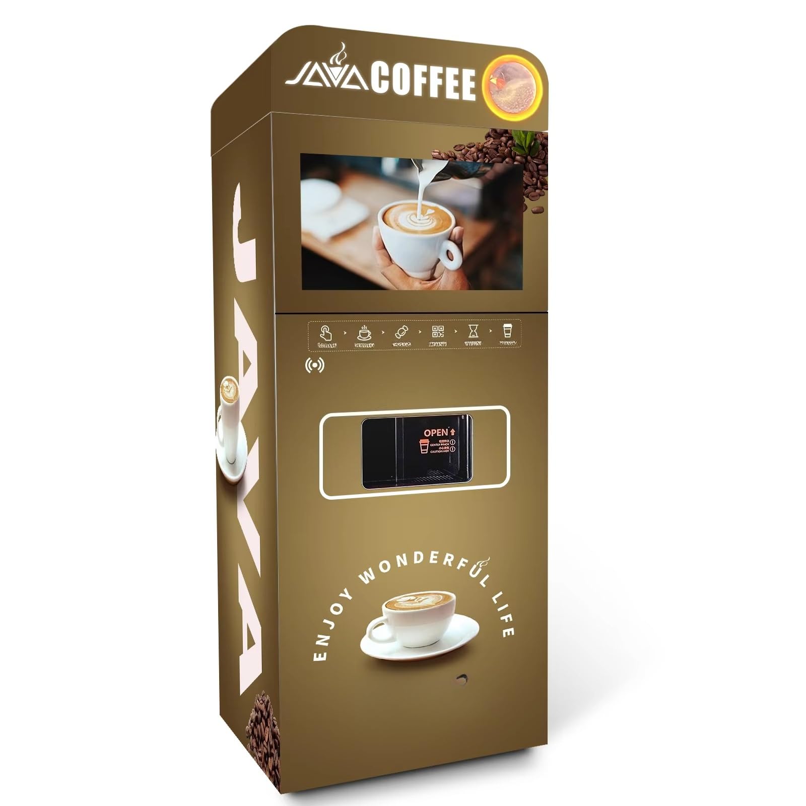 Intelligent commercial coffee vending machines cashless coffee vending machines artificial intelligence remote monitoring ideal choice for airports schools