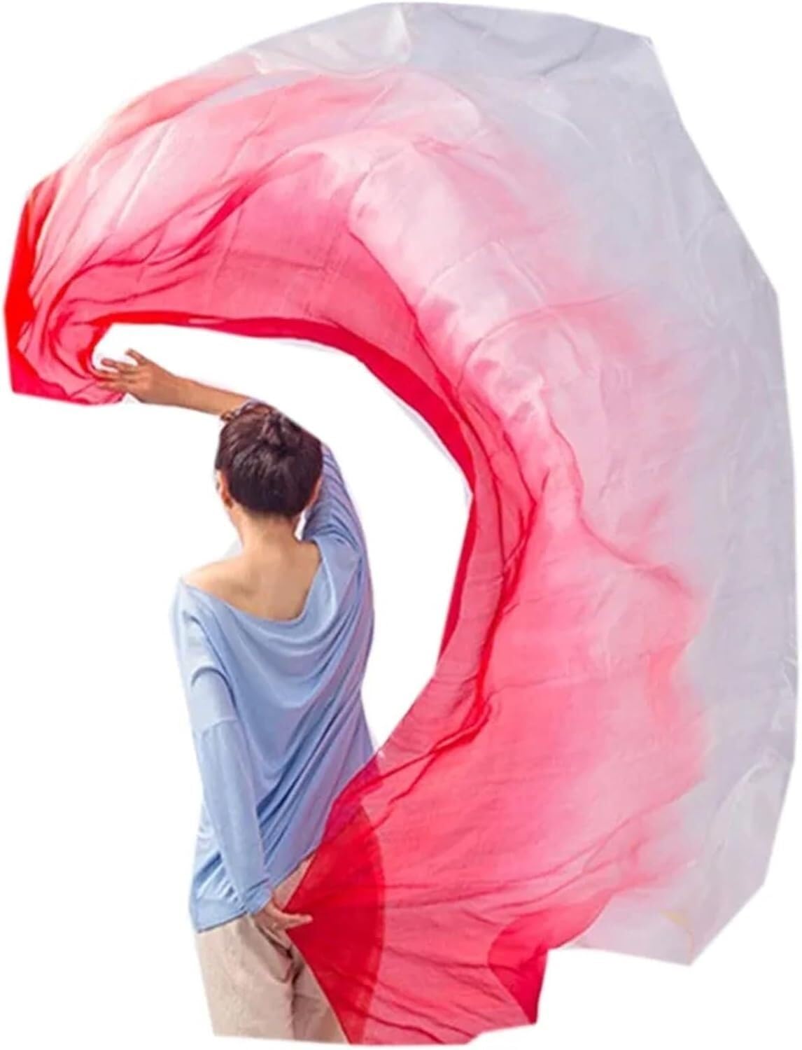 SSDDLZEQ Stage performance version Belly Dance Silk Veil, Hand-tossed Scarf/shawl 250cm 270cm(2,2.7m)