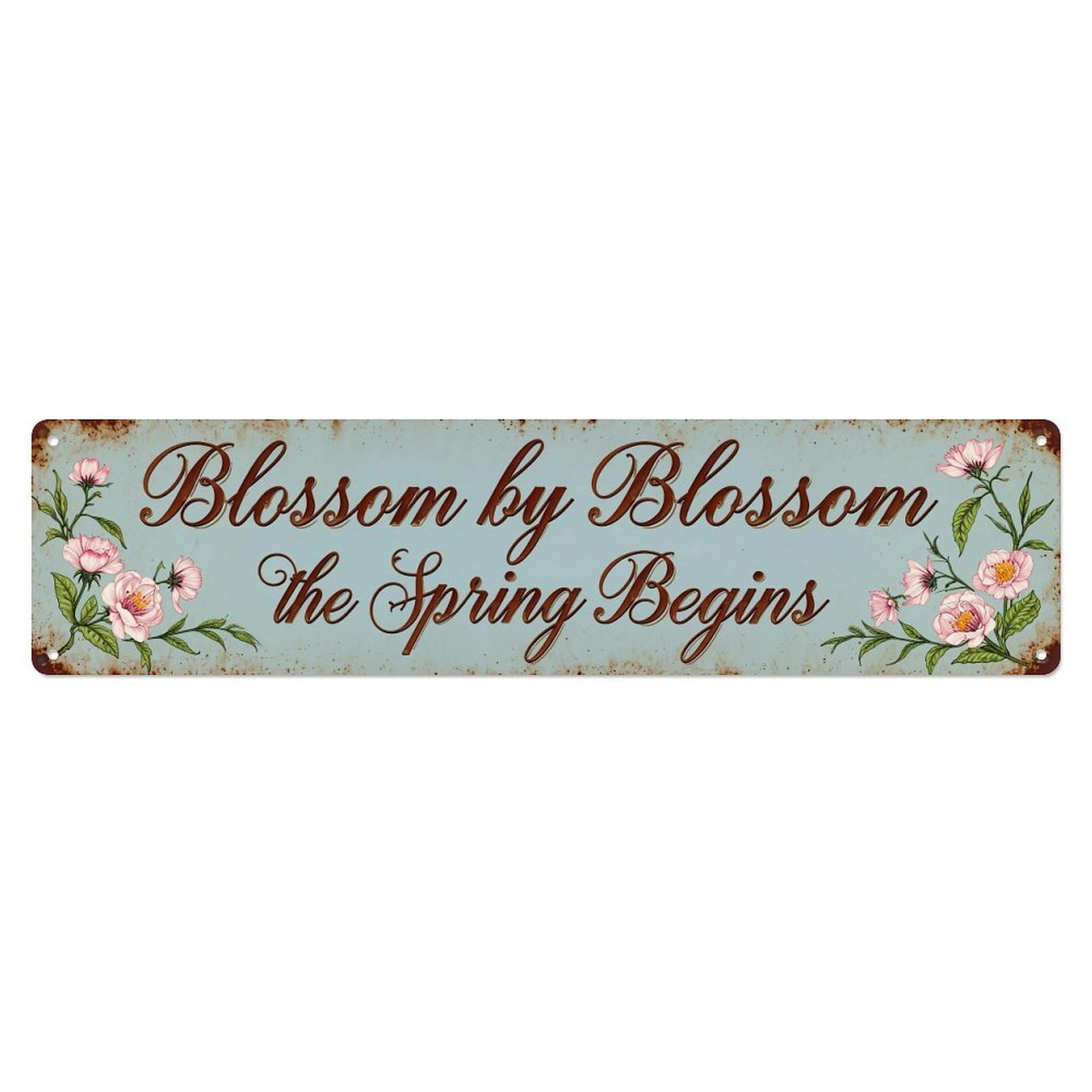 Blossom By Blossom Spring Begins Metal Tin Sign Plaque