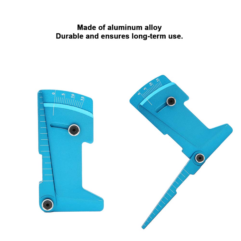 Strumento per Auto RC Strumento per Calibro per Auto RC Regolabile per Altezza Auto RC Cerchione per Camber Angolo per Righello Strumento per Smistamento per Giocattoli Telecomandati Auto Fuo(blu)