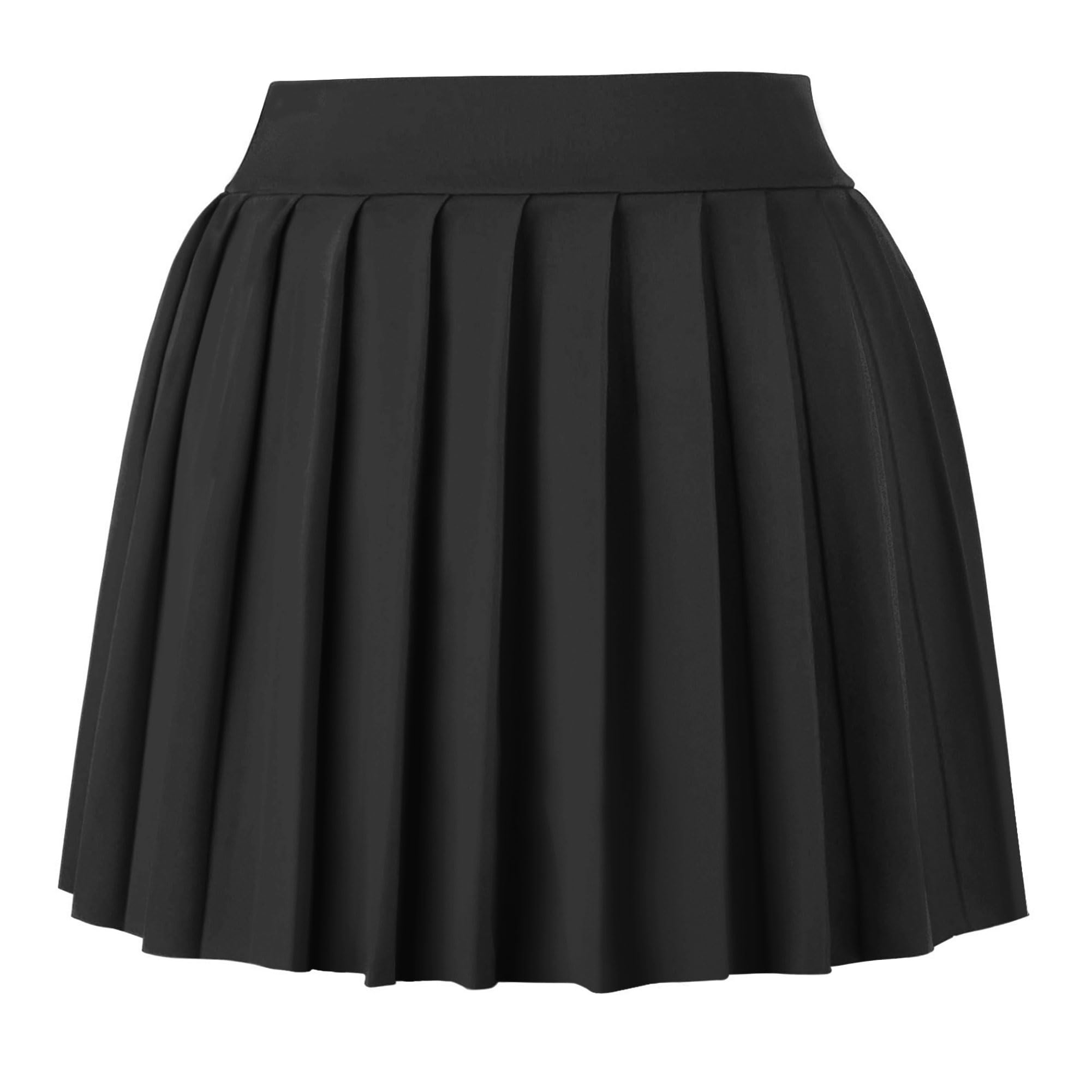 Women Sexy Pleated Mini Skirts Ruffle Club Y2k Role Play A-line Skater Skirt Casual Stretchy Uniform for Girls