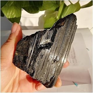 douzu Crystal Decoration 45-500g Natural Black Tourmaline Crystal Stone Healing Stone Home Decor Natural Crystal Rough Stone Rock Mineral Specimen (Size : 300-400g)