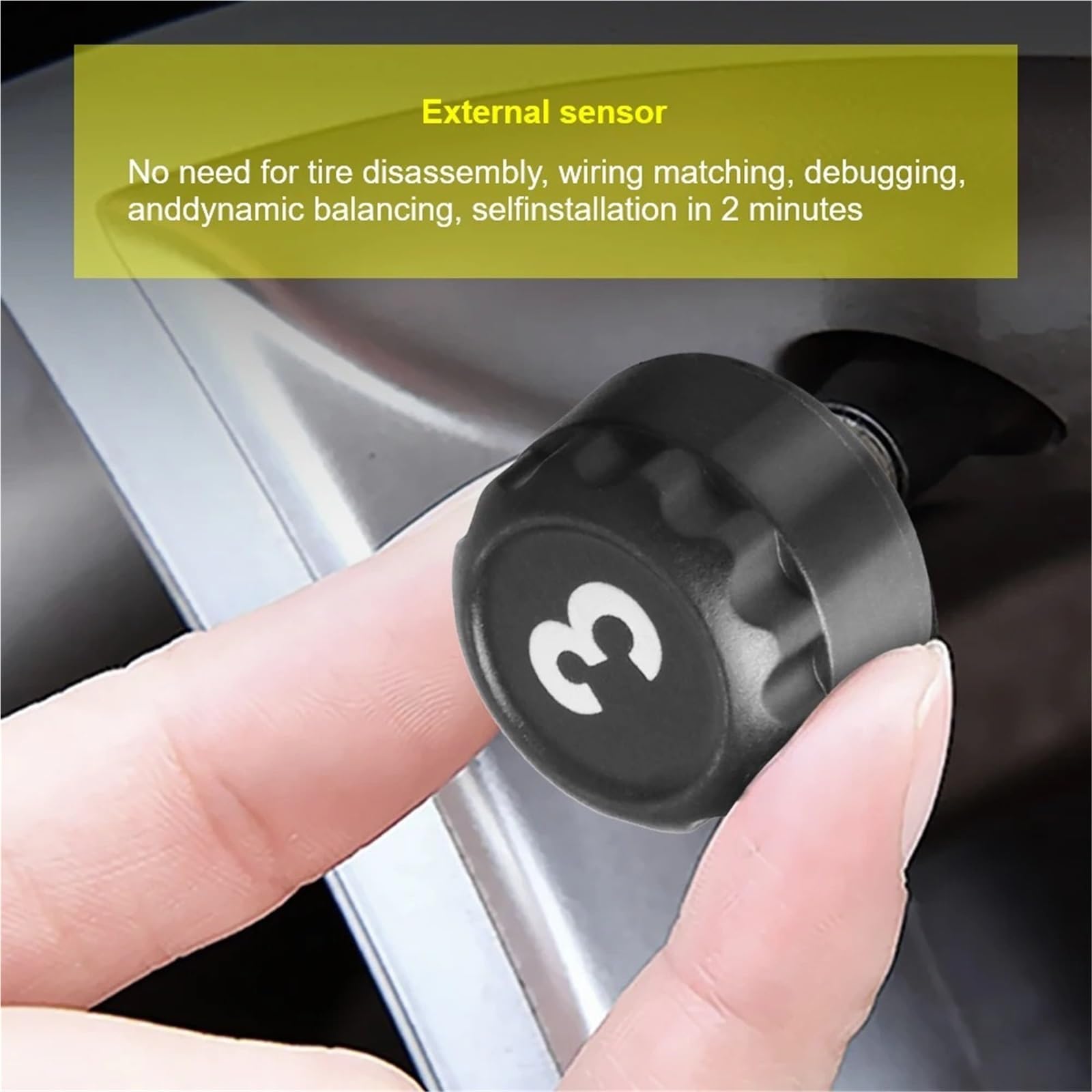 Alarm ciśnienia w oponach samochodu Solar TPMS Wodoodporny 4/6 Zewnętrznych czujników Cyfrowy wyświetlacz LCD 0~9,9 Bar Ciężarówka RV(6 sensor external)