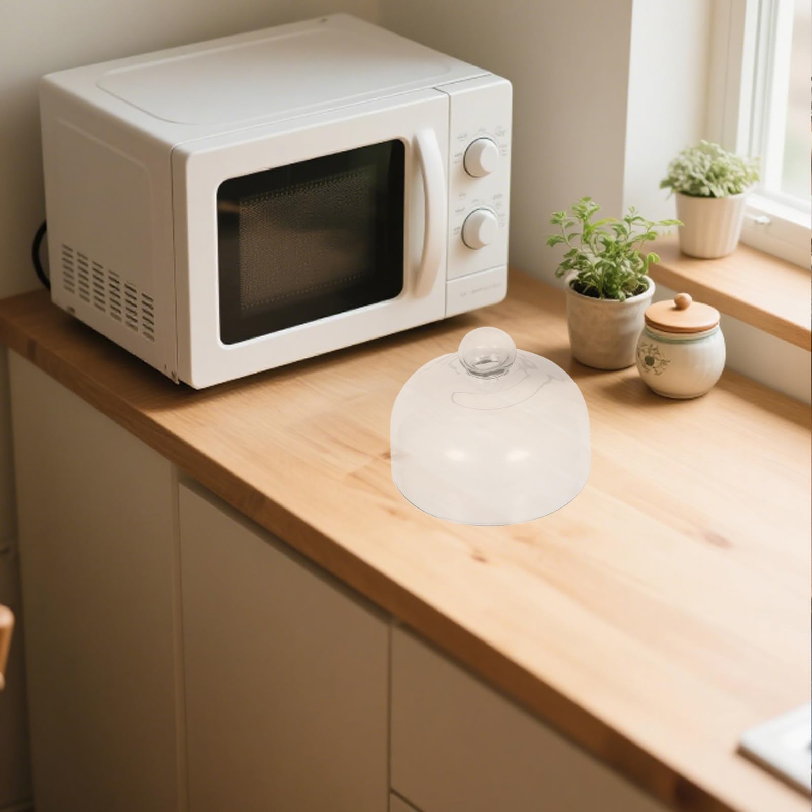Didiseaon Tapa de Vidrio para Microondas 2 Piezas, Cubierta Alta