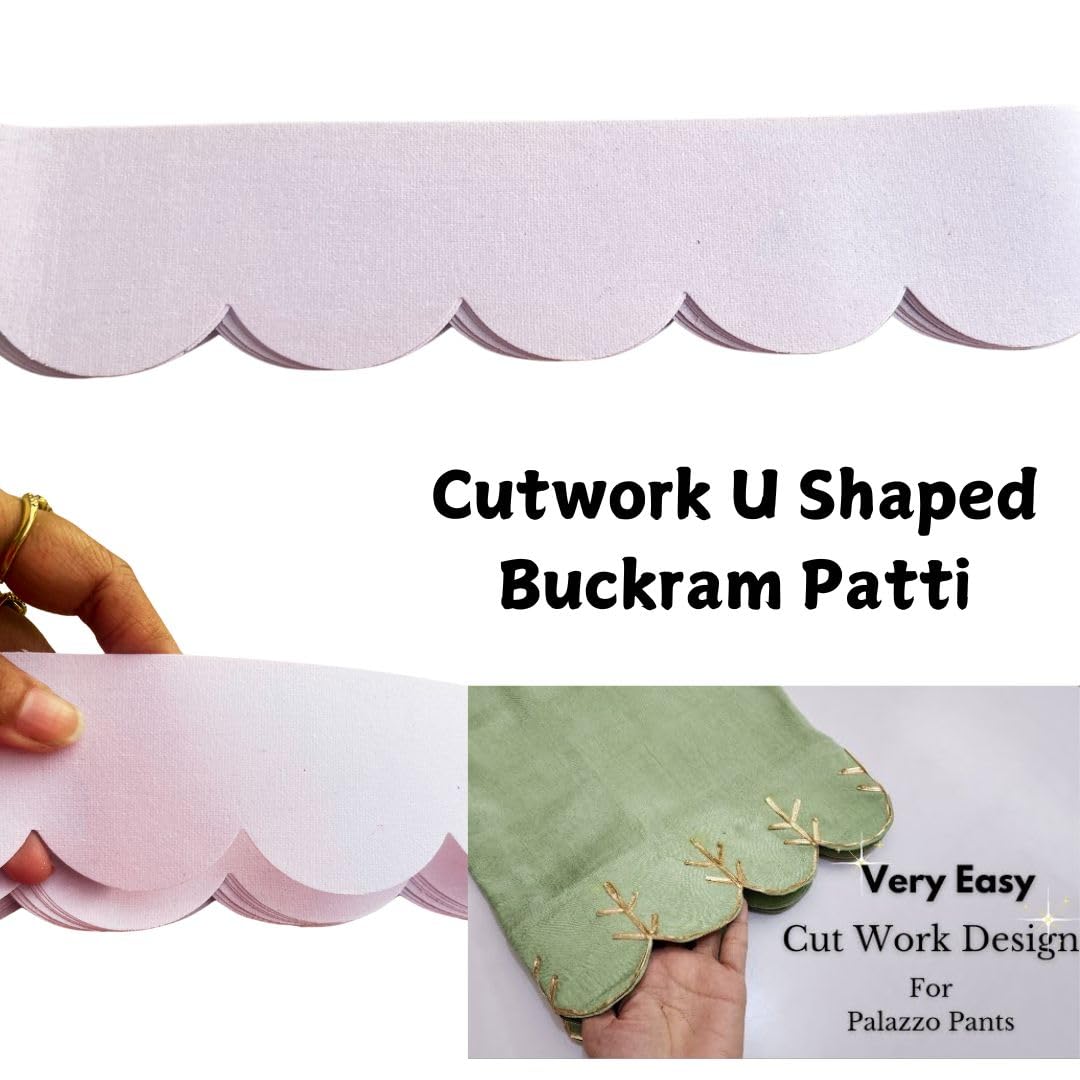 Artonezt Set of 3 Buckram Iron on Fusible Interlining Roll Canvas Cotton Bukram for Salwar, Pant Plazzo, Collar, Sleeves, Fancy Gala Neck Pasting Fusing for Sewing, Tailoring, Boutique 1