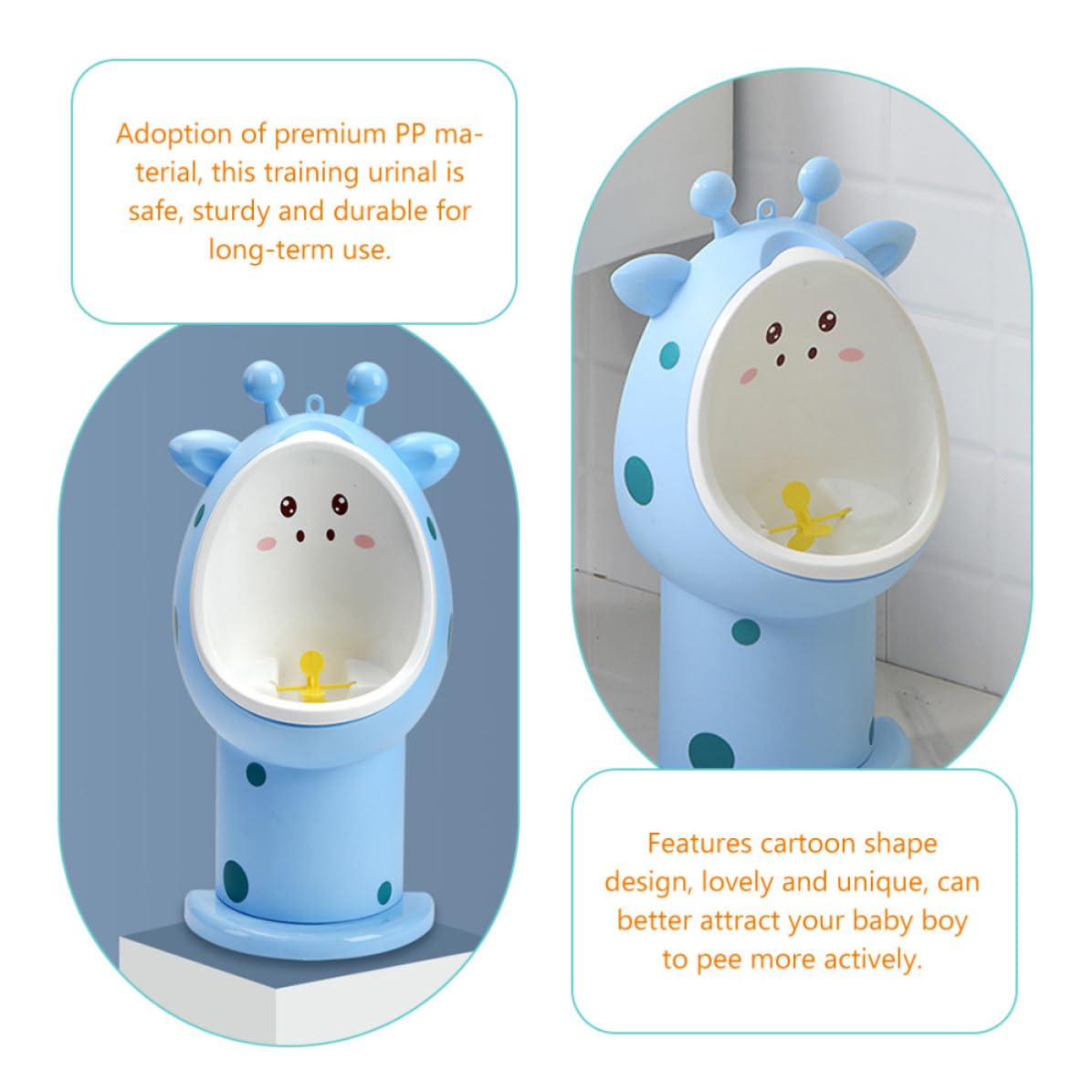 Orinal Portátil para Pequeños Diseño Jirafa, PP