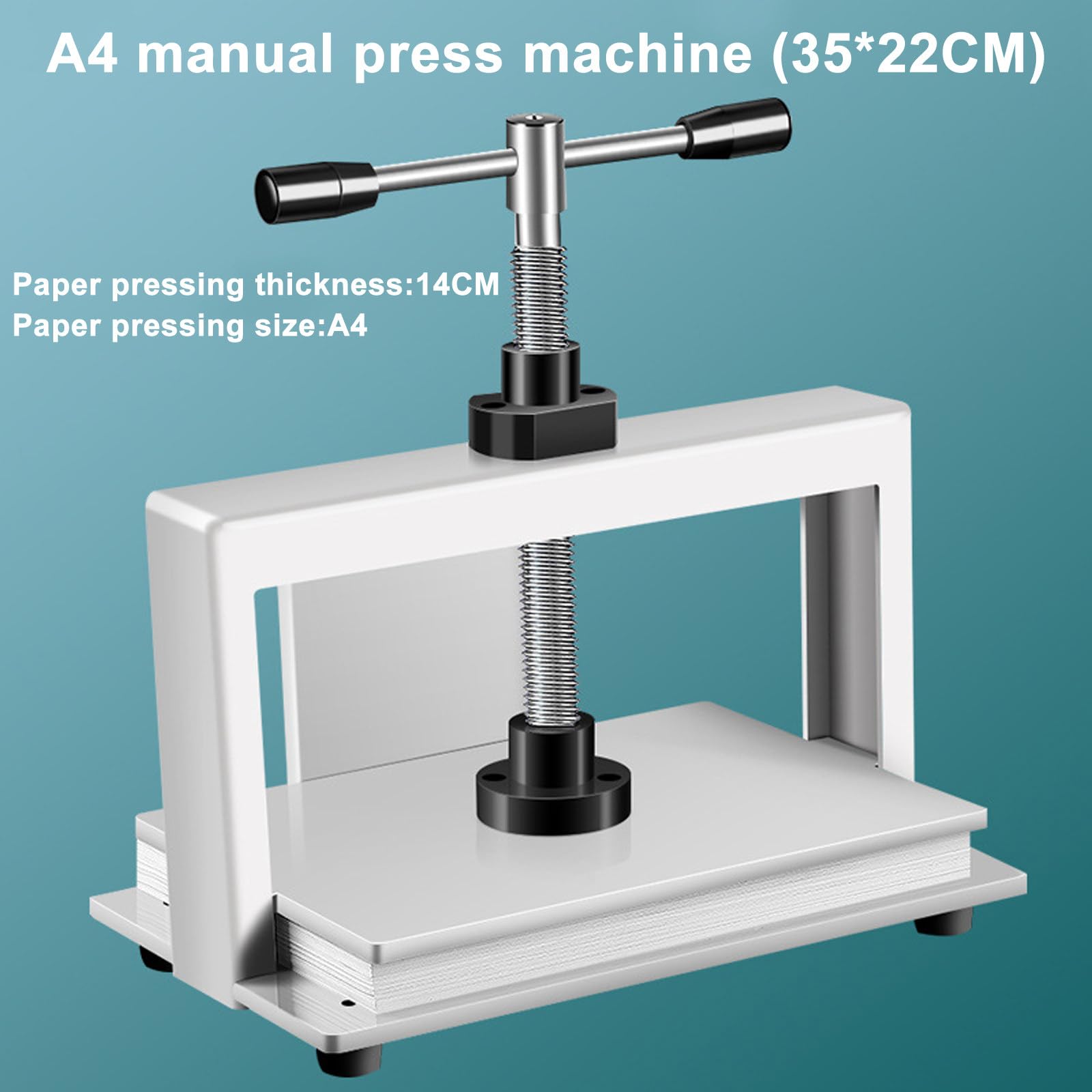 Prensa manual de encuadernación para aplanar y encuadernar papel