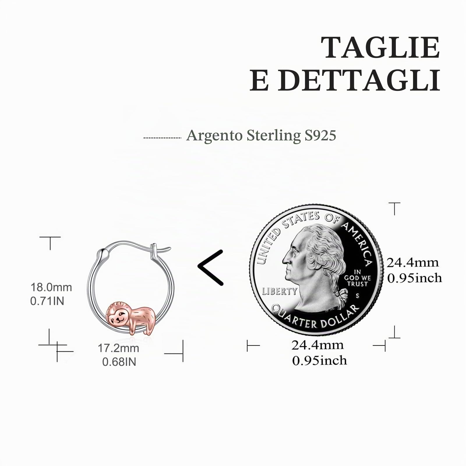 VONALA - Orecchini a cerchio in argento Sterling 925, Bulldog francese/gatto nero, gioielli per donna e ragazza