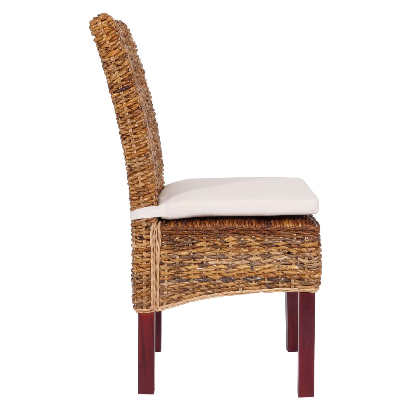 Mendler Set 6X sedie Intreccio di banano Eleganti Soggiorno Sala Pranzo M69 Bali Gambe Chiare con Cuscini