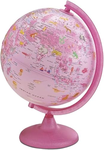 Waypoint Geographic Safari Explorer Animals Globe, globo del mundo, globo de escritorio iluminado de 10 pulgadas con tierra física y cientos de