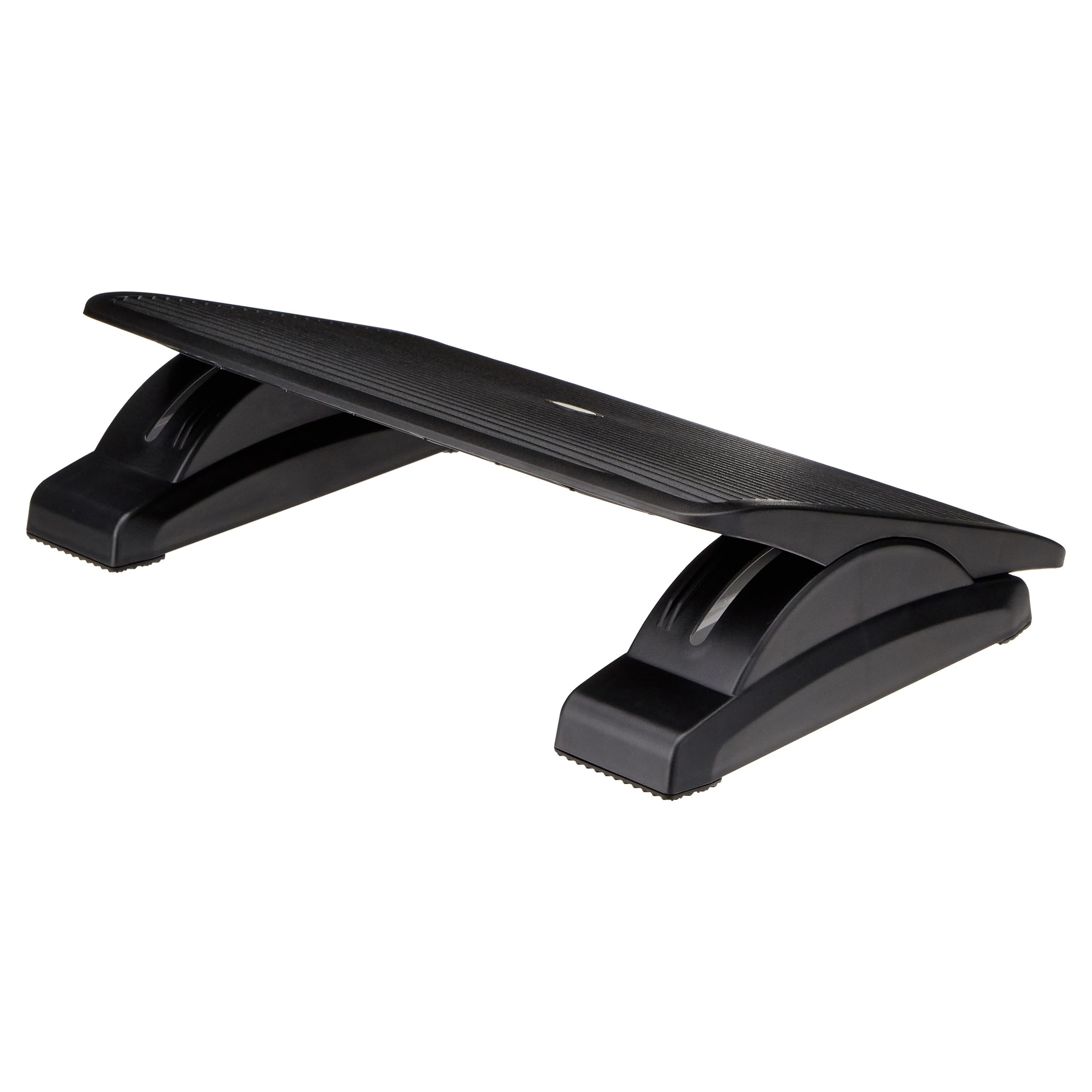 HJH Office 721050 Poggiapiedi da ufficio PIEDINO STRIPE poggiapiedi in plastica antracite