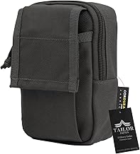 【TAILOR JAPAN】タクティカルポーチ ミリタリーポーチ サバゲーポーチ スマホ サバゲー ベルクロ ミニポーチ アウトドア スポーツ 小物入れ CORDURA コーデュラ1000Dナイロン 黒 (ブラック)