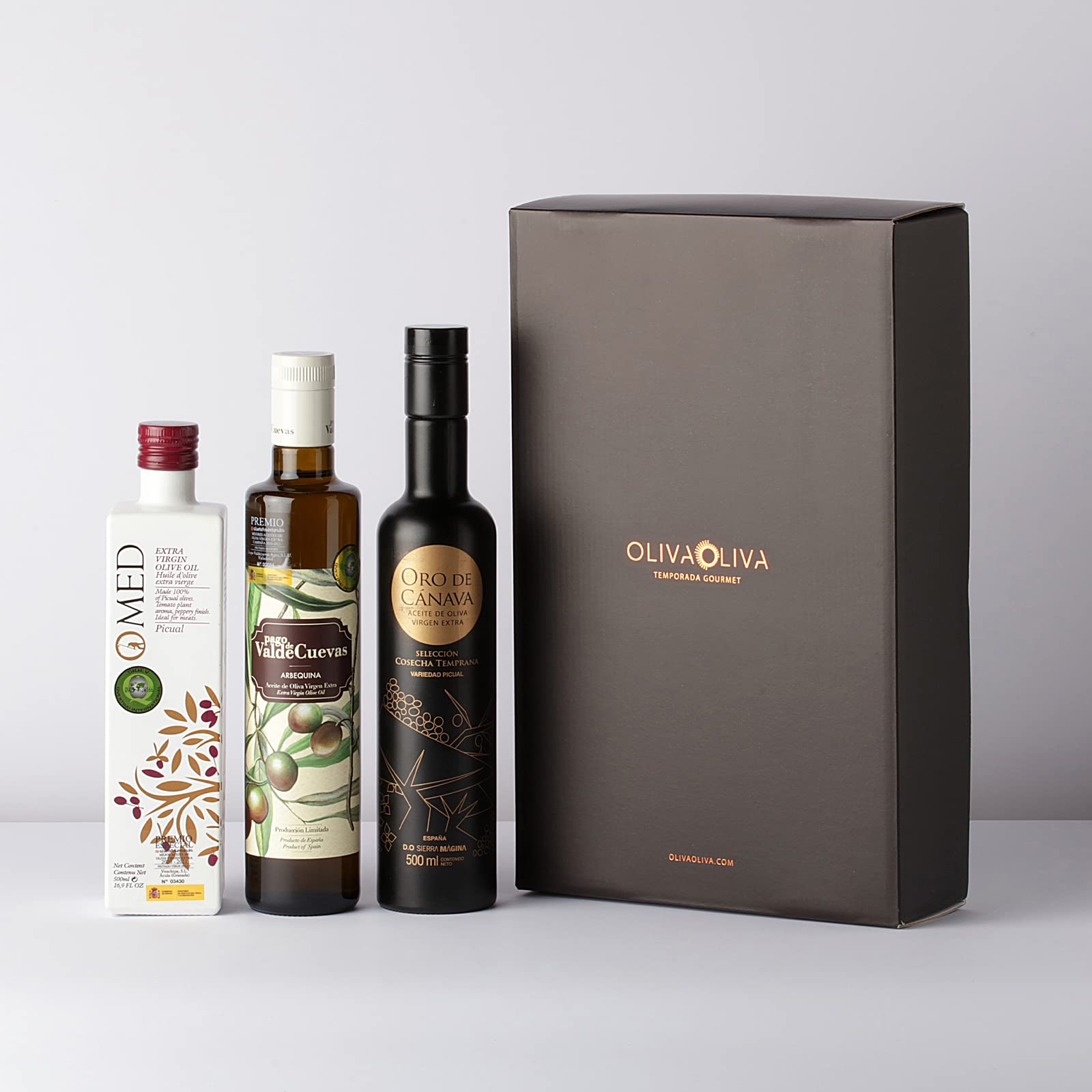3 Mejores Aceites de Oliva Virgen Extra de España 2021 (Premio "Alimentos de España. Mejores Aceites de Oliva Virgen Extra 2021") - Pack de 3 botellas de 500 ml (Caja de cartón)