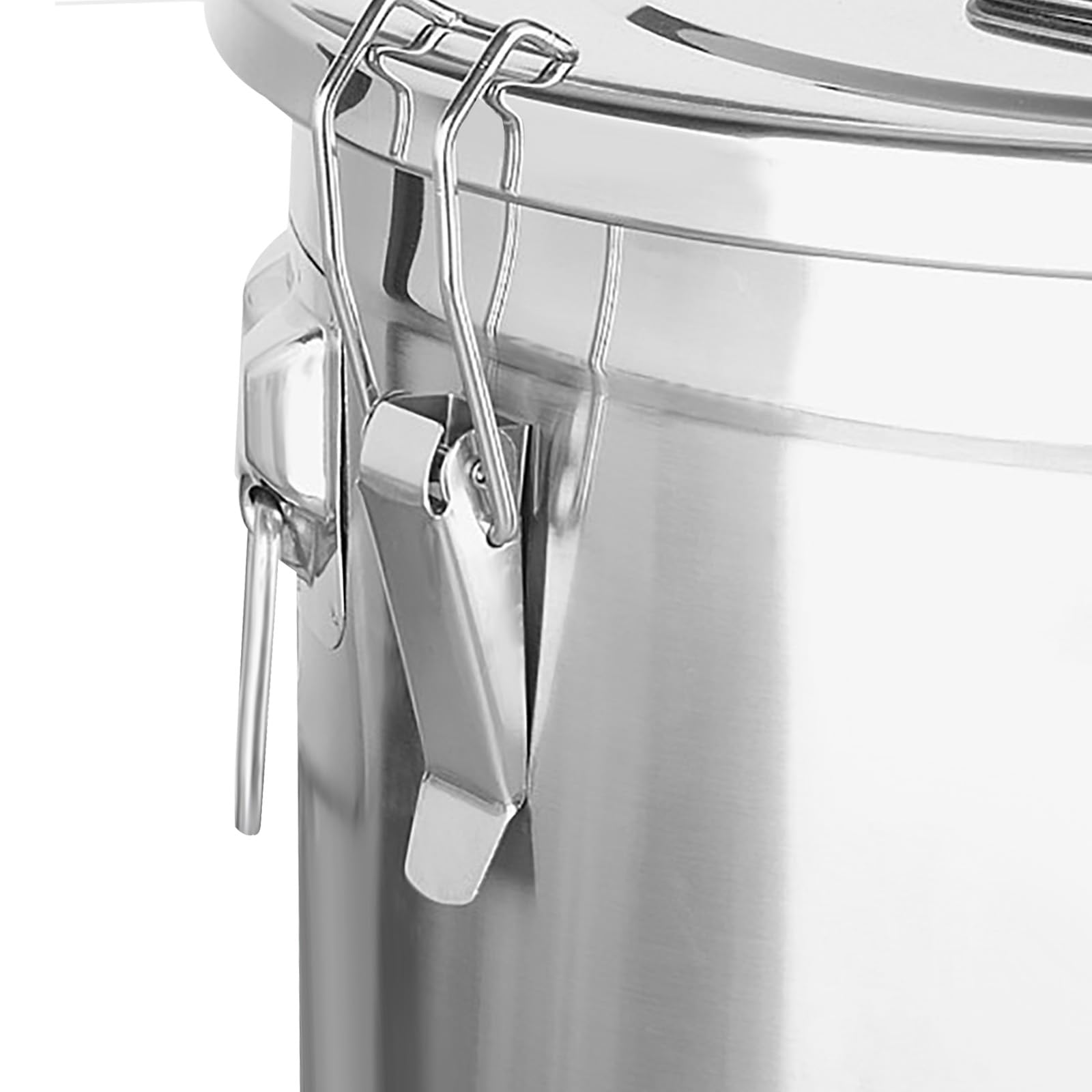 Bidón hermético para alimentos de acero inoxidable para granos, 6L, cubo de acero inoxidable con tapa para almacenamiento de cereales de harina de arroz