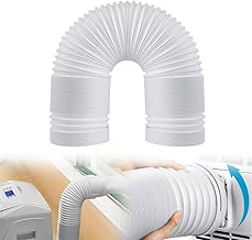 Portable Air Conditioner Hose, AC Hose with 5.9" Diameter, Counter Clockwise Thread & Length up to 59" AC Exhaust Hose for Portable AC Vent Compatible with Haier LG Delonghi Air Conditioner Parts