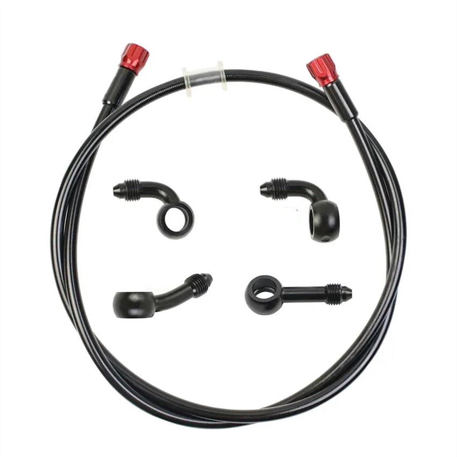 Ksxzw One Color Motorbike Part Diameter Is 10Mm Motorcycle Brake Hose Hydraulic Stainless Steel Braided Line Fluid Oil Tube 400Mm-2400Mm(500Mm)