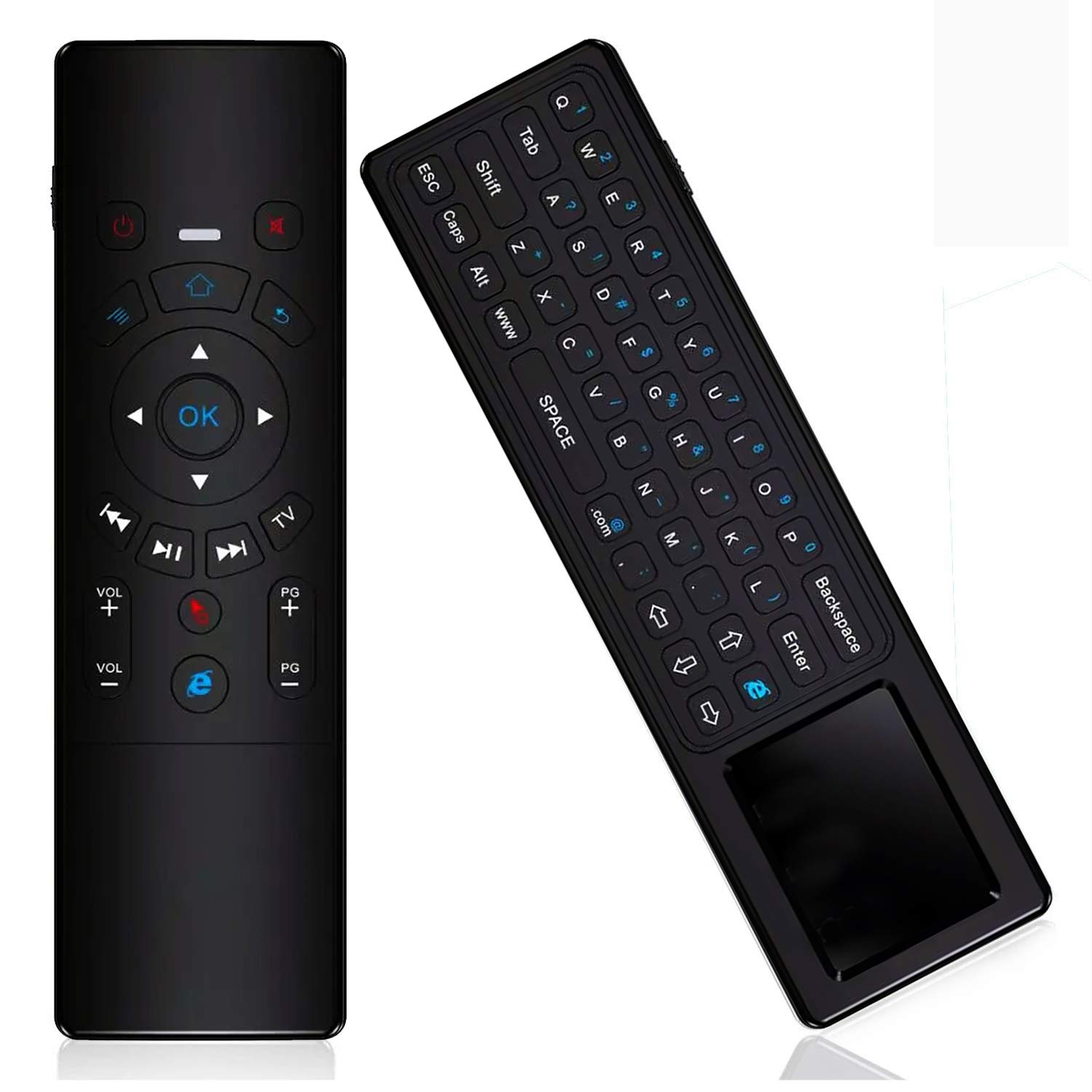 T6 Air Mouse Remote Controller with Keyboard Wireless for Android TV Box, Smart TV and Kodi Box Remote Control-ler Keyboard (Without Backlit)