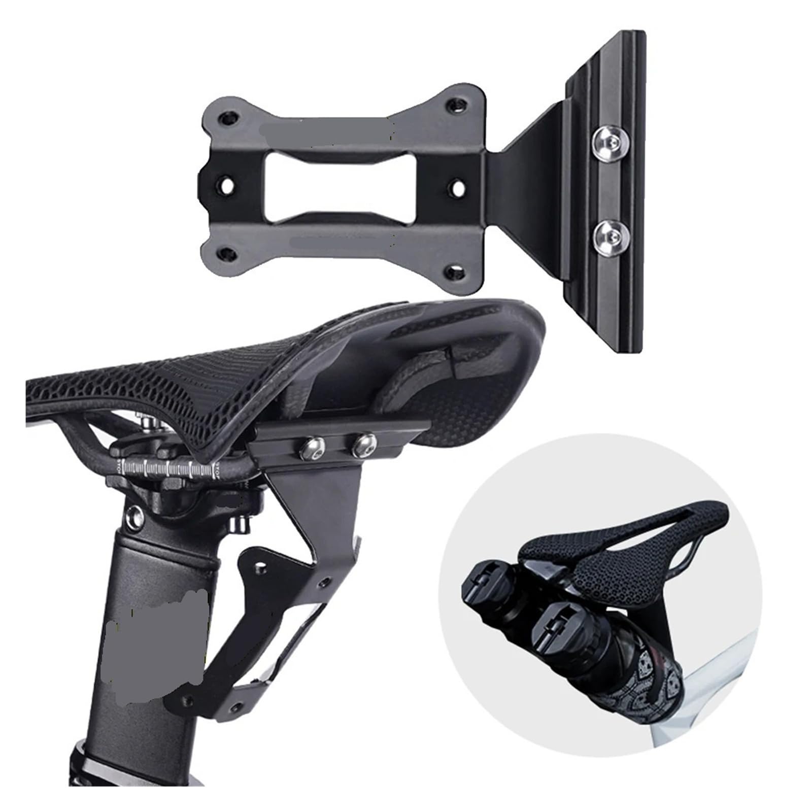 Portabidones Bicicleta Soporte de extensión for sillín Bicicleta, Adaptador Montaje for aleación Aluminio para la Mayoría de Bicicletas(Double Bottle Cage)