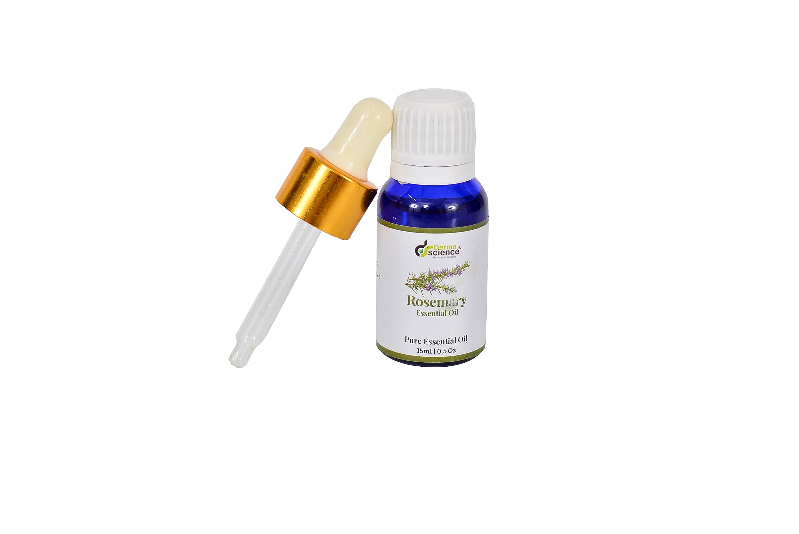 Derma Science Rosemary Essential Oil 15ml. for Diffusers, Toilets, Wardrobes, Concentration & Spirituality