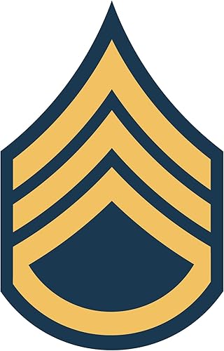Calcomanía E-6 de sargento de personal del ejército de Estados Unidos, calcomanía a todo color de cinco pulgadas de alto, calcomanía