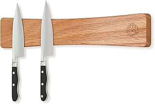 Premium Oak Wood Magnetic Knife Strip, 16