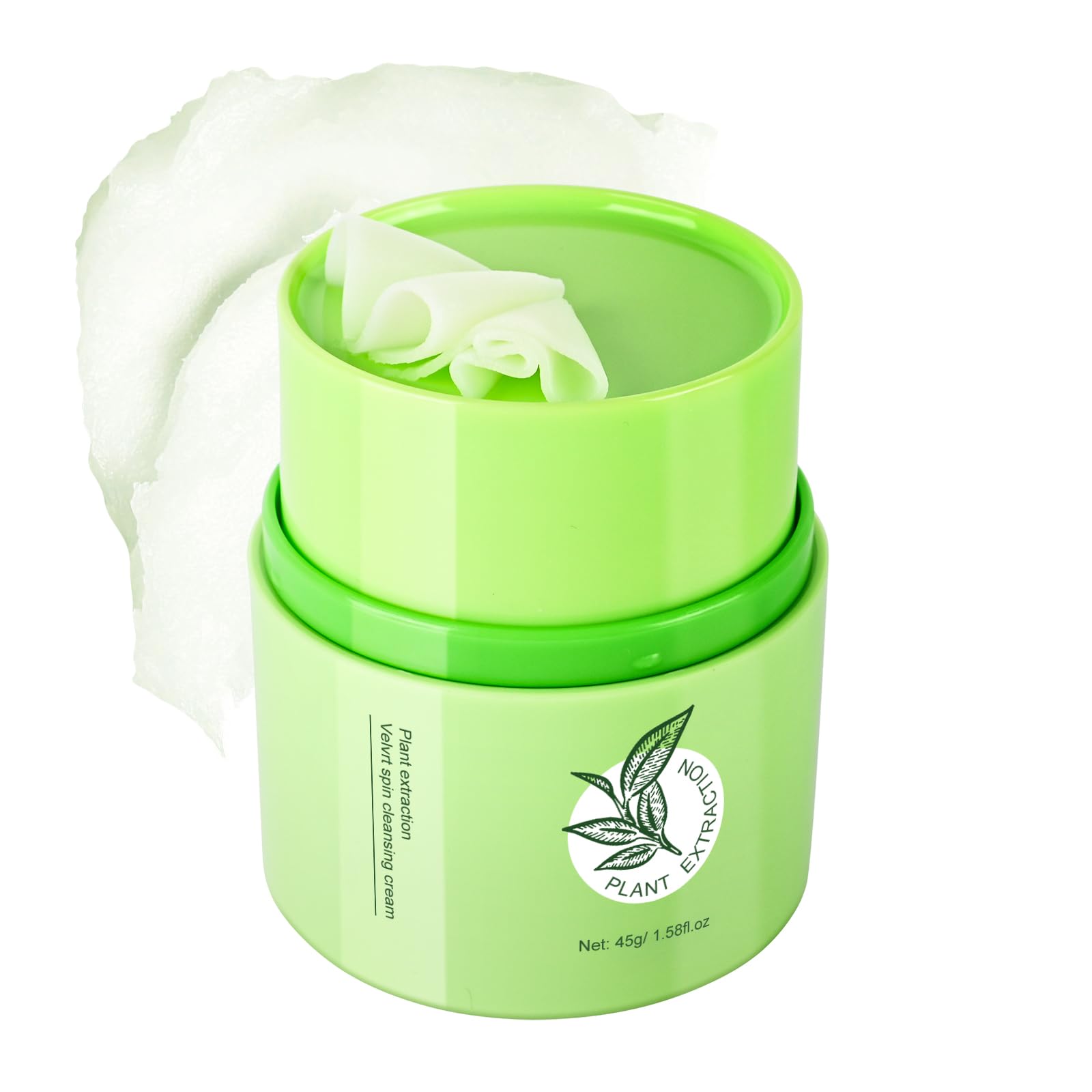 KYDA Gentle Plant Grinding Cleansing Balm, One-Step Makeup Cleansing Balm Makeup Remover with Plant Extracts and Hyaluronic Acid, Non-Greasy, Hydrating and Nourishing for All Skin Types, 1.58 Fl Oz