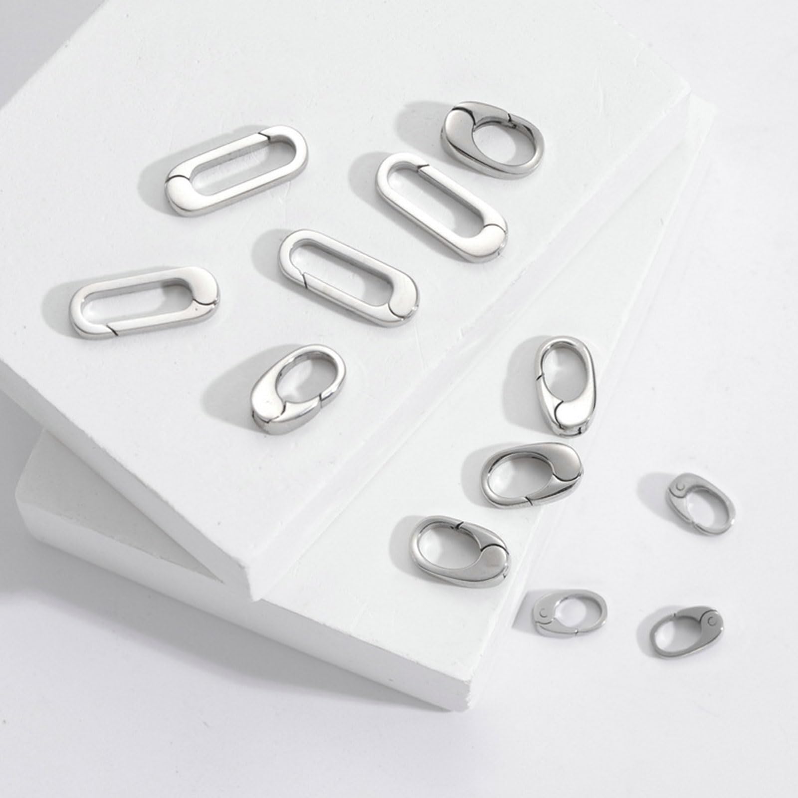 Lot de 10 fermoirs en acier inoxydable pour la fabrication de bijoux