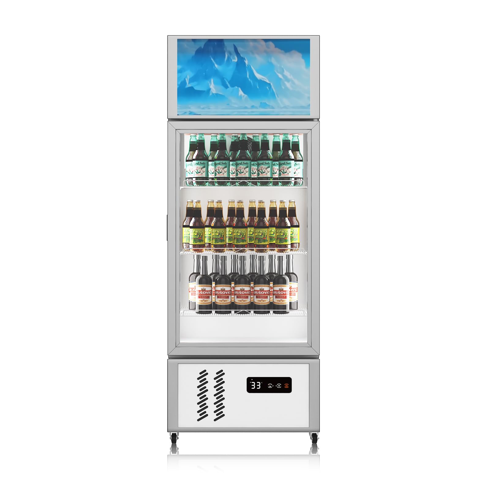 GarveeTech 8 cu ft Beverage Cooler Silver