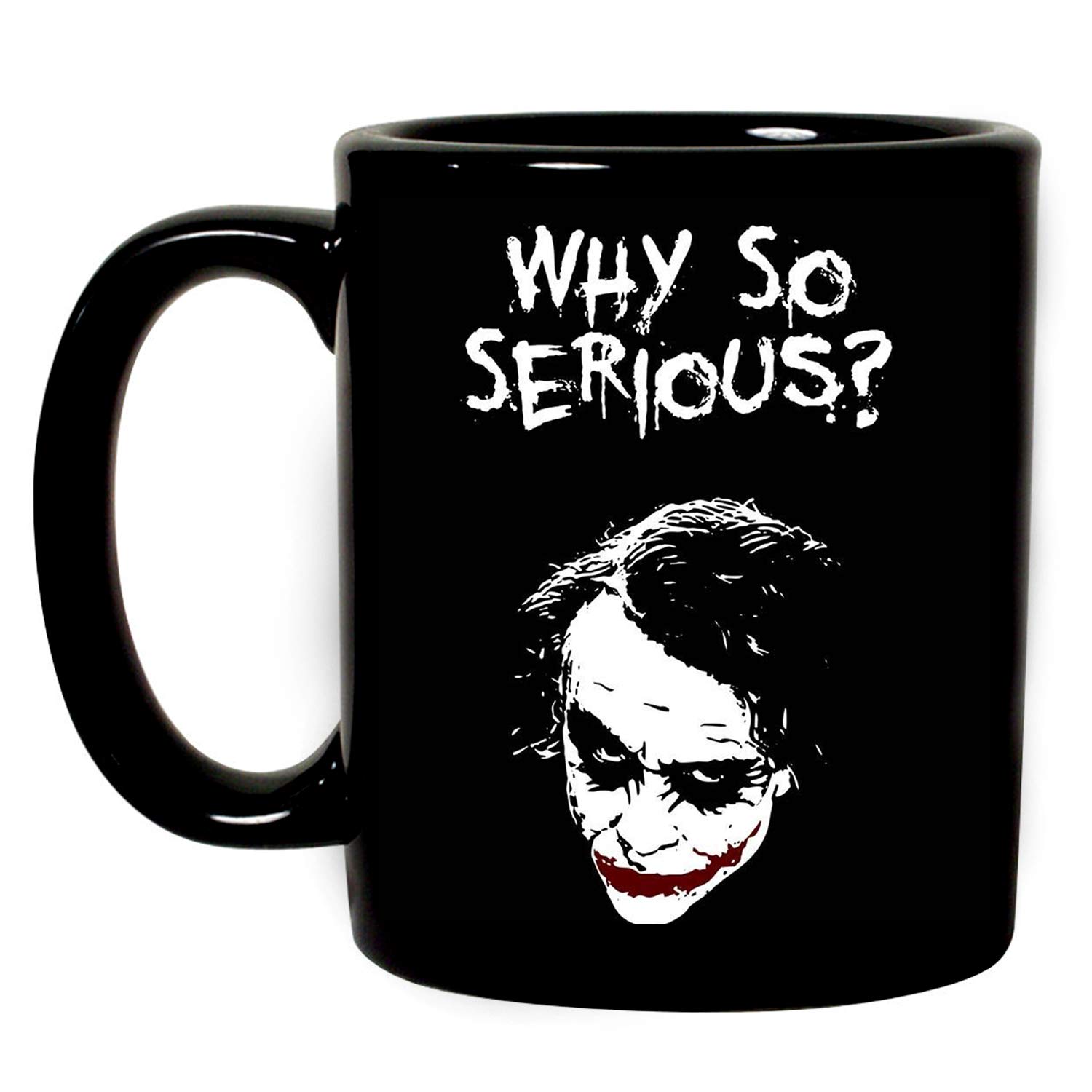 THE KAMY Full Black Ceramic Coffee Mug for Joker Lovers, Quote Printed on Both The Side. (350 ML) (D01)