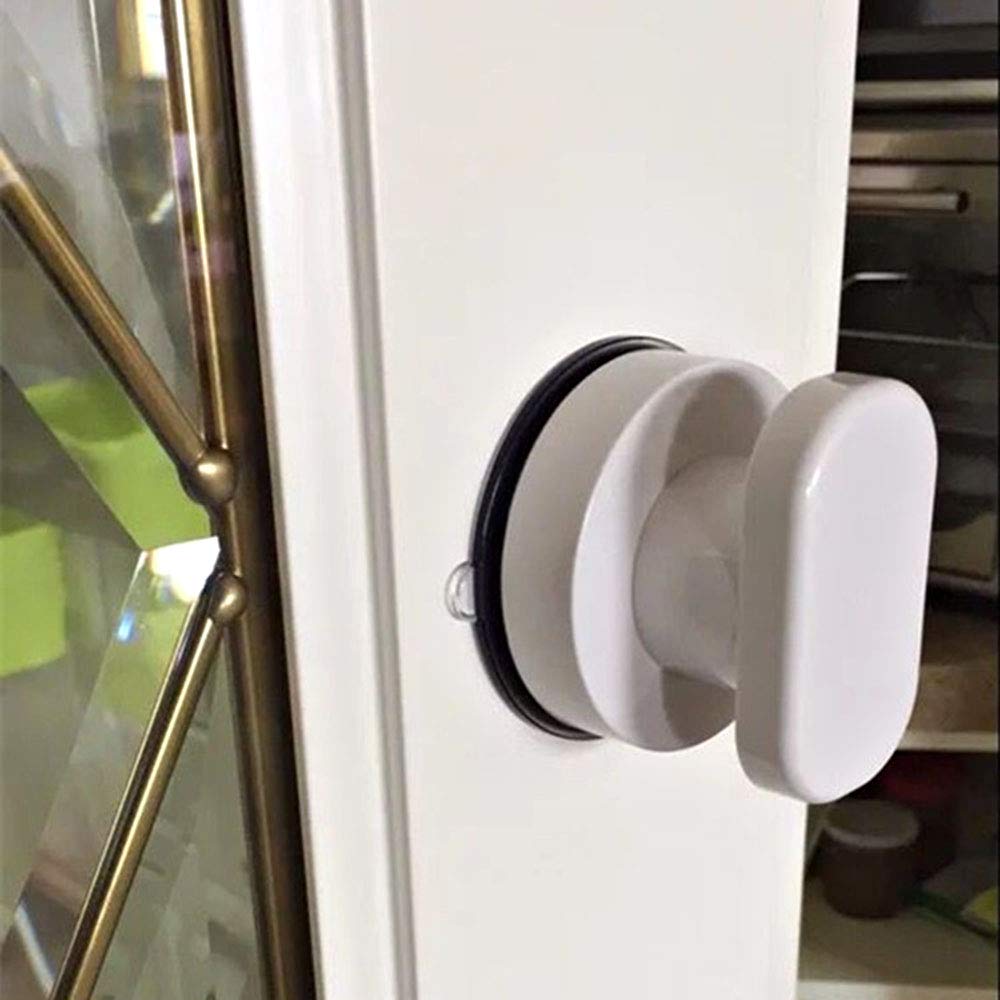 Maniglia per porta a ventosa, 2 maniglie a ventosa, cassetti, armadietto, frigorifero, porta in vetro portatile, maniglia con forte ventosa per il bagno