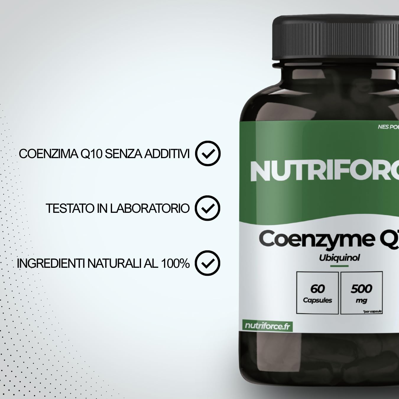 Coenzima Q10 (Ubiquinolo) – Energia, Anti-Age e Cuore – Antiossidante Potente – Integratore Naturale – Prodotto in Francia