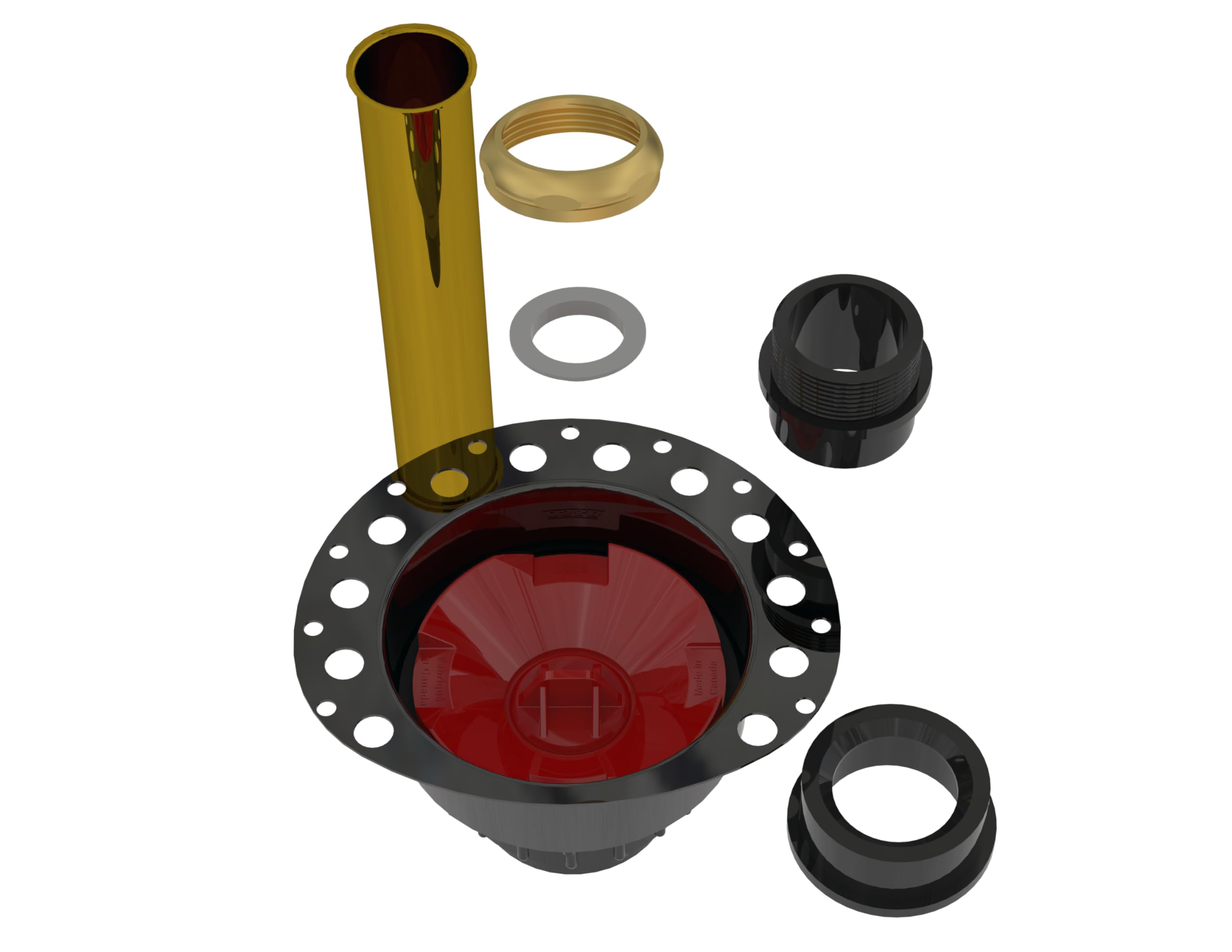 Signature Hardware Kit Scarico Per Vasca Autoportante In Ghisa - 446541, Con Flangia Asimmetrica E Tappo Di Prova