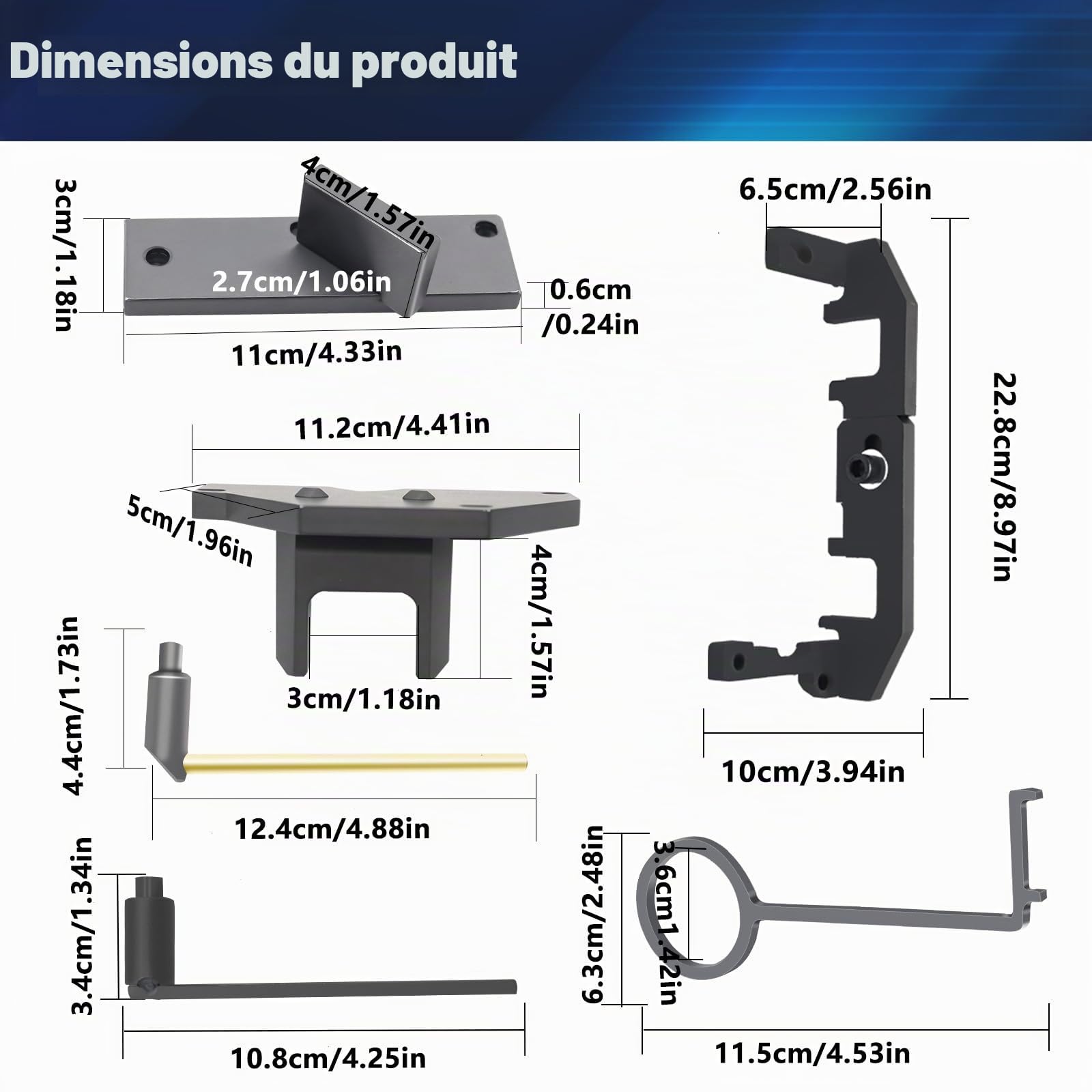 RUIZHI Kit Calage Distribution pour Citroën, pour Peugeot 1.0, 1.2 Vti (VVT) /GDI PureTech Essence, 0109-2A, 109-2C, 109-2D