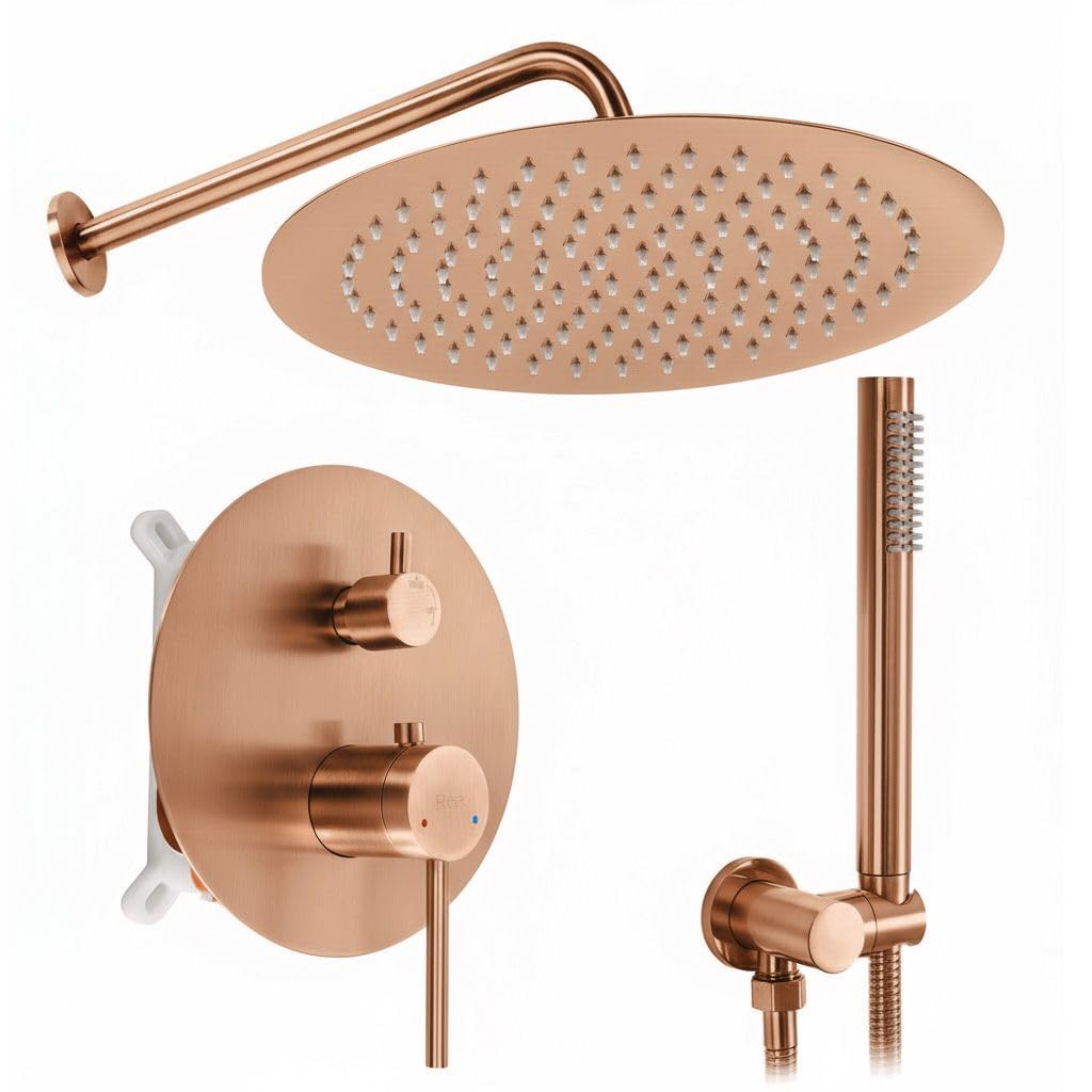Rea - Zestaw Natryskowy Podtynkowy Łazienkowa Js-7029Brg + Box, Mosiądz, Głowica Ceramiczna