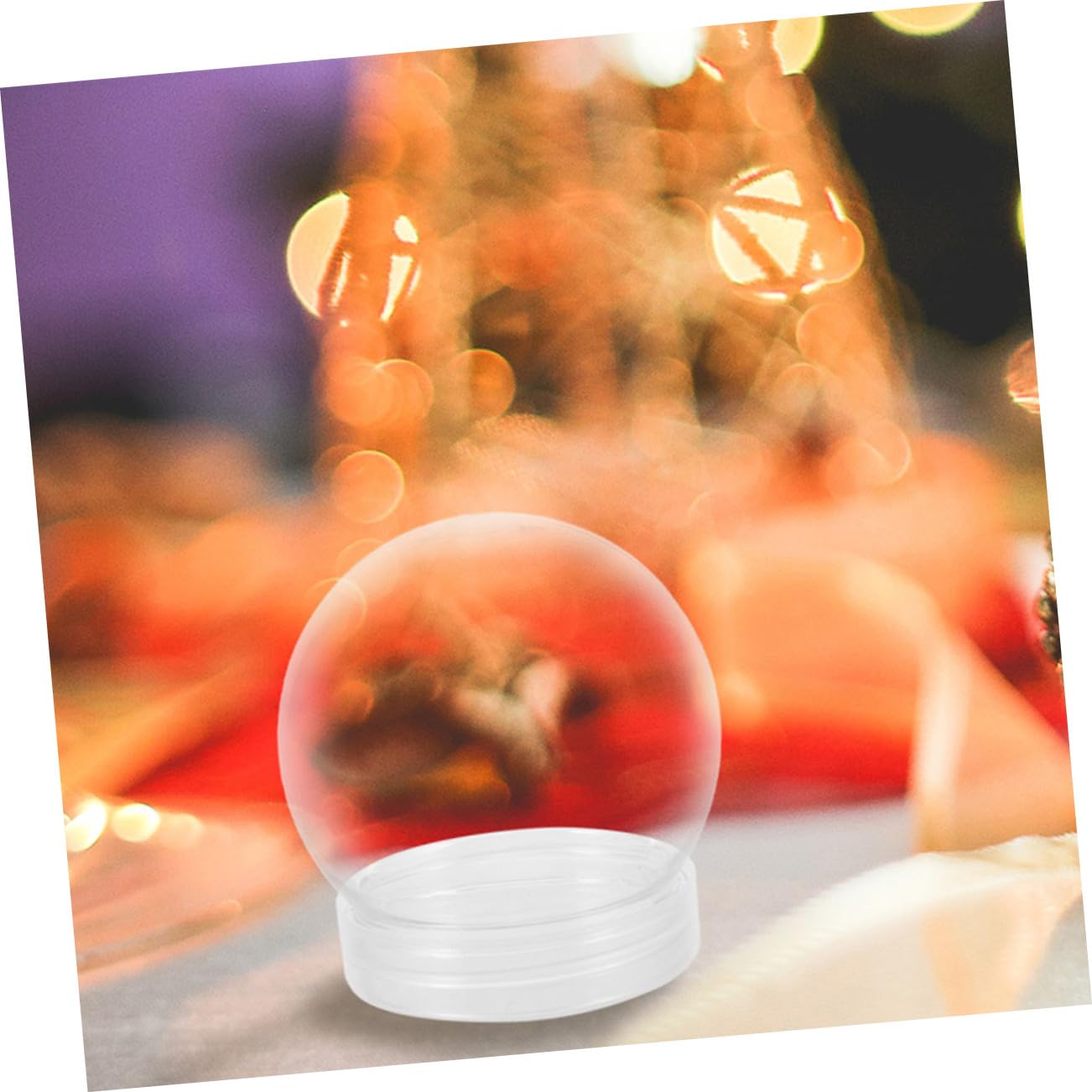 24 Piezas Accesorios para Bolas De Nieve De Plástico Transparente Suministros DIY para Bolas De Agua Vacías Grandes para Manualidades De De Navidad