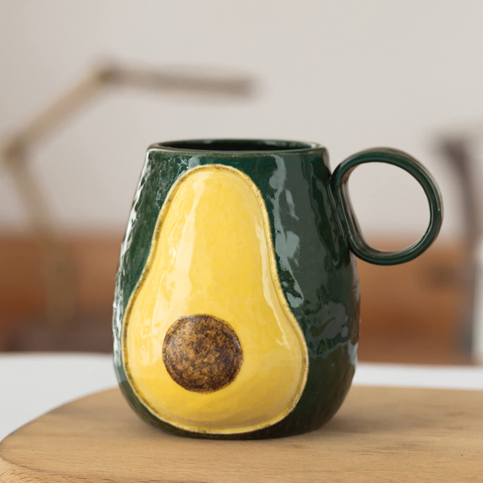 Tazza da caffè in ceramica artigianale Tazza da tè con avocado Tazza da caffè in ceramica Tazza regalo per ufficio e casa