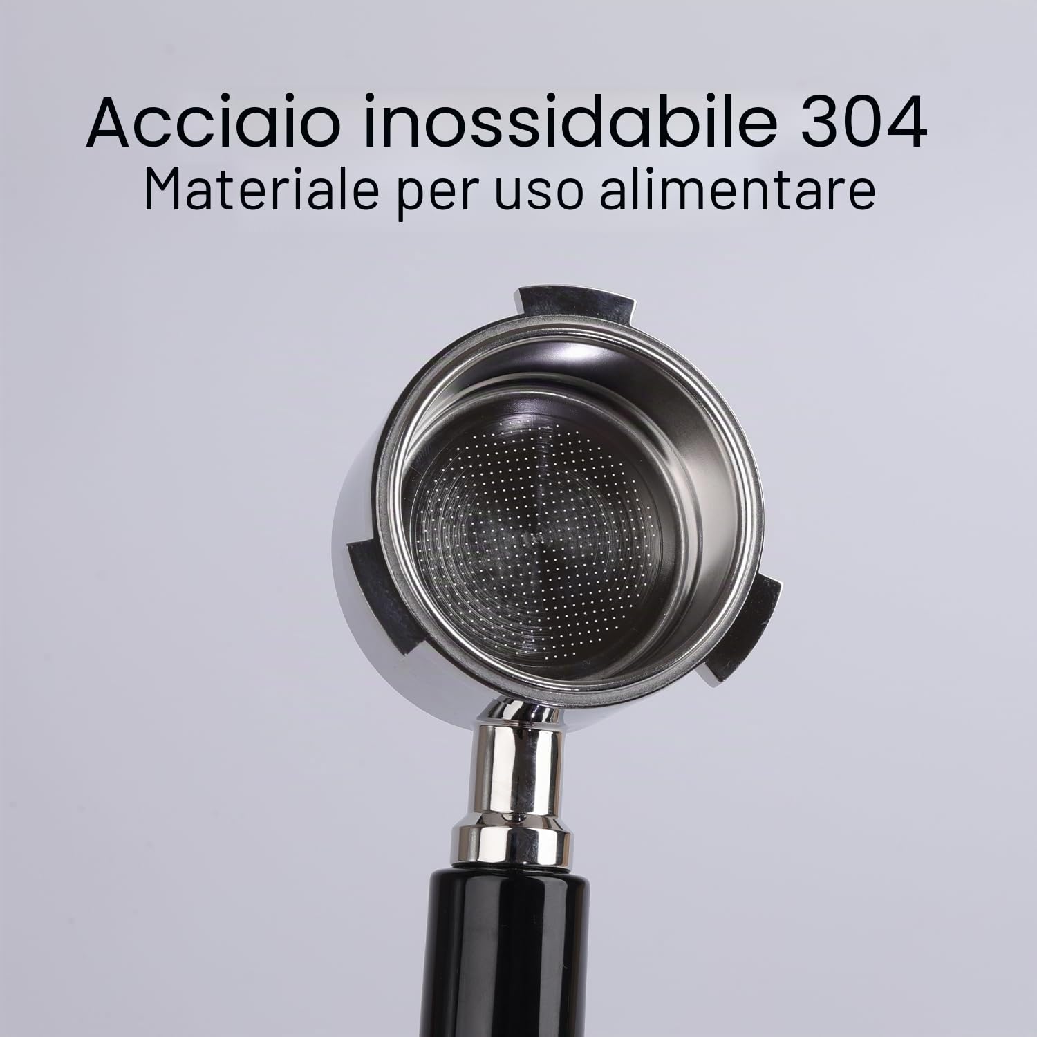 Portafiltro senza fondo 51 mm per DeLonghi Dedica EC680/EC685/EC785/EC820/EC850/EC860, con 2 tazze filtro filtro a cestello, con 3 orecchie spessore 5,5 mm