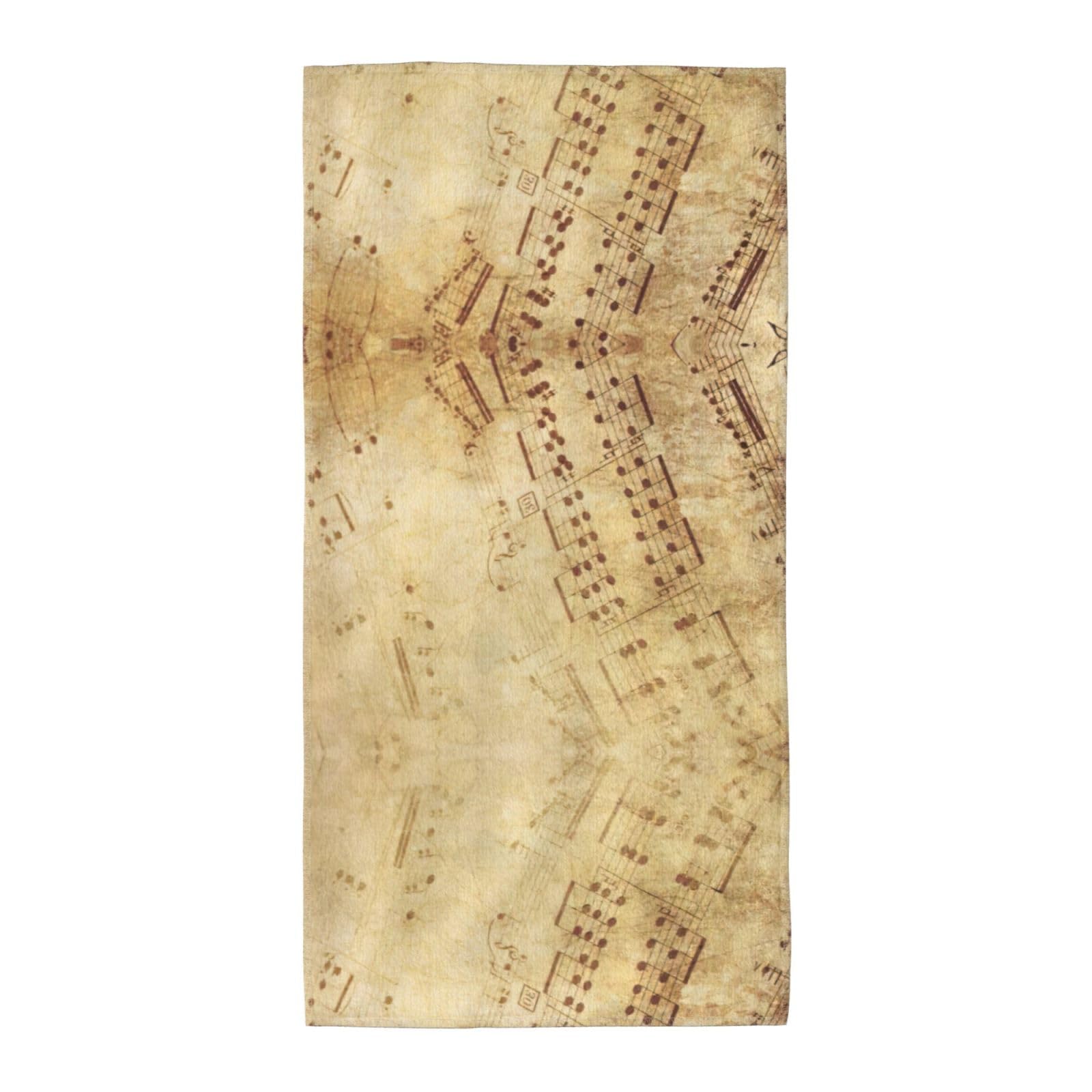 WYCZHY Sheet Music Printed Quick Dry Beach Towel For Camping Travel Vacation