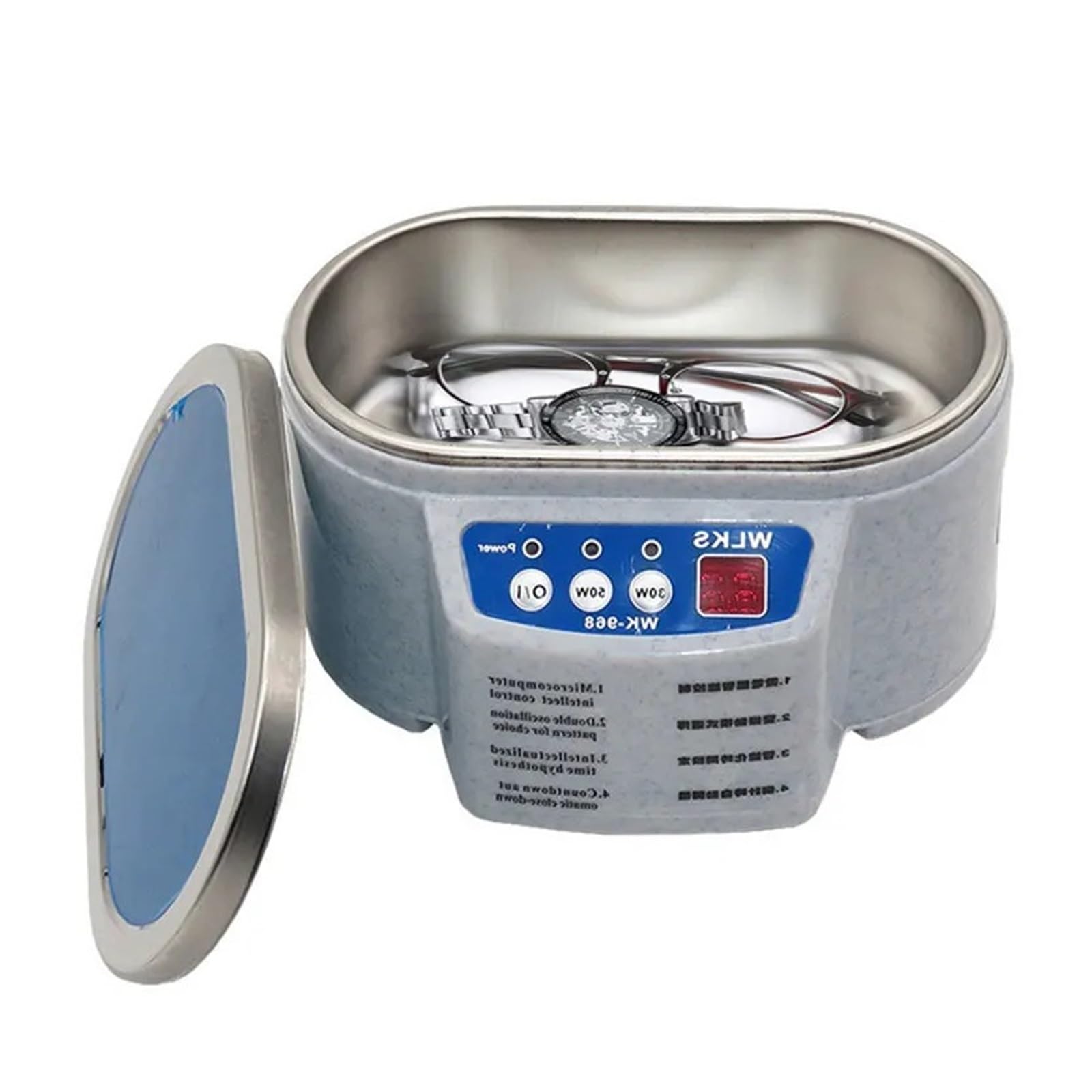 Ultradźwiękowy Środek Czyszczący 50 W Sonicator Bath 40 Khz Do Zegarków Soczewki Kontaktowe Okulary Protezy Zęby Elektryczny Makijaż Golarka Skuteczne Profesjonalne Czyszczenie