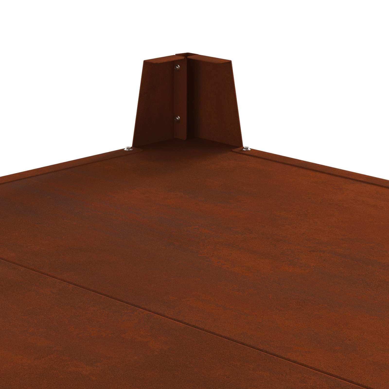 Kwadratowy pokrowiec na palenisko 80 x 80 x 43 cm Stal