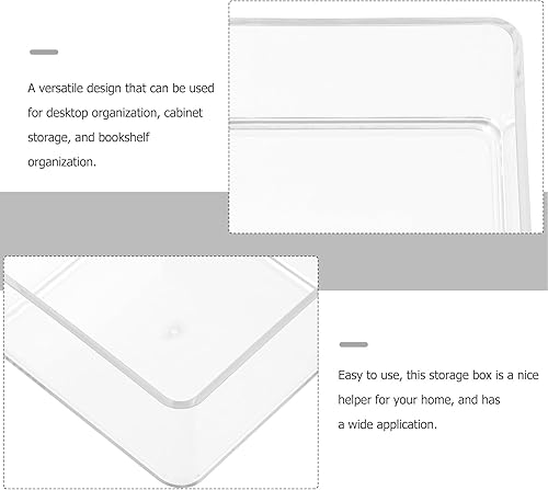 Miniatura 5 de 6pcs Transparent Drawer Organizers Clear Tabletop Storage Boxes for Office Sundries Utensil and Gadget Organization Desktop and Cabinet Storage Bins