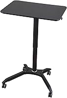Vista 6 de Stand Up Desk Store - Carrito de escritorio neumático, de altura ajustable, con ruedas para computadora portátil, de pie