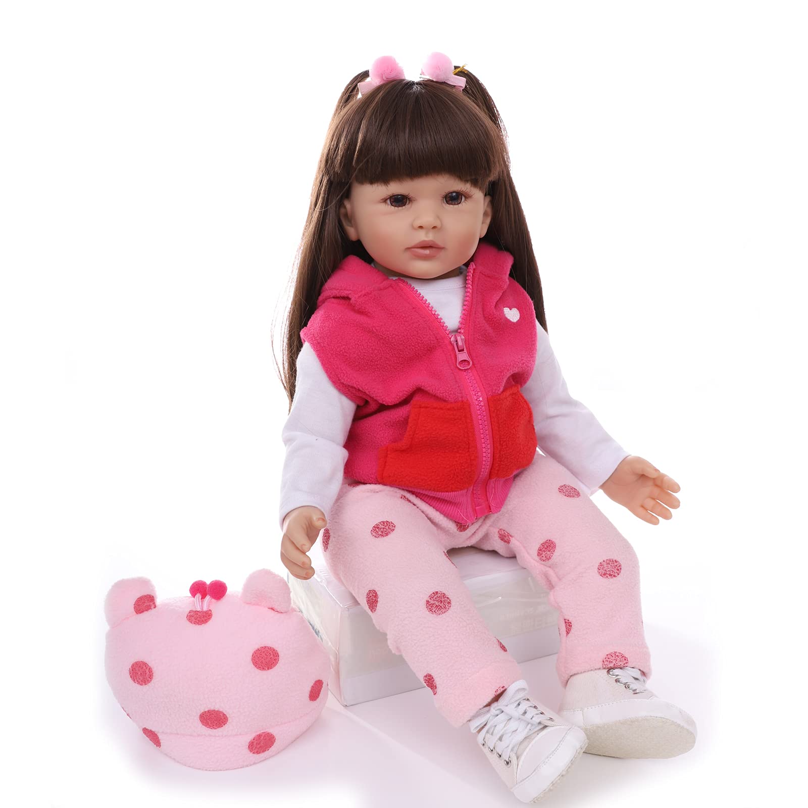 ZIYIUI Reborn lalka 24 cale 60 cm Reborn Baby Dolls wygląd prawdziwej dziewczyny realistyczny miękki silikon winyl Reborn Gilr maluch realistyczny realistyczny noworodek dziewczynka zabawka prezent