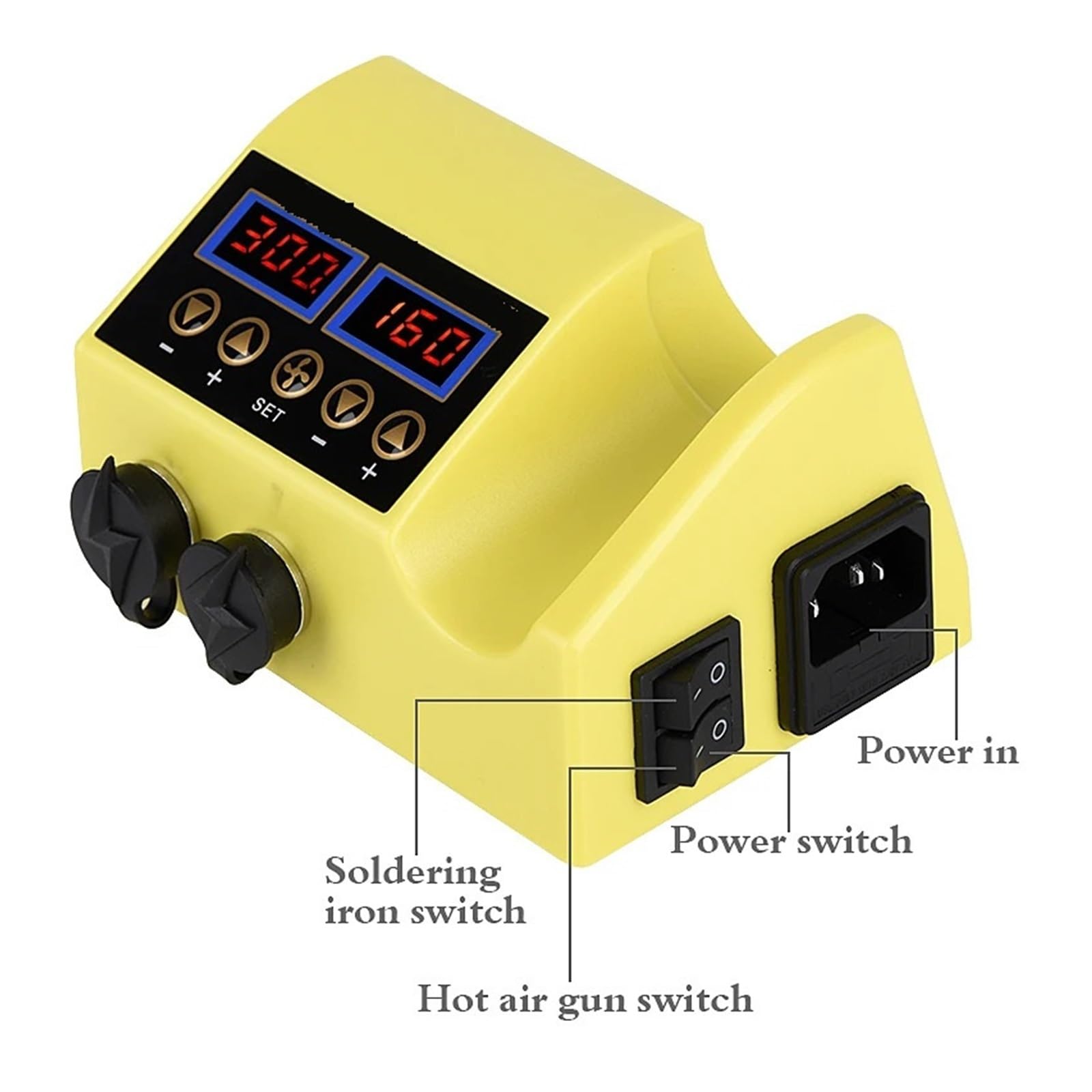 Stacja lutownicza Stacja Lutownicza 750 W 2 W 1, Wyświetlacz Cyfrowy LCD, Zestaw Do Naprawy Stacji Spawalniczej, Narzędzia Lutownicze Do Telefonów Komórkowych SMD IC(D)
